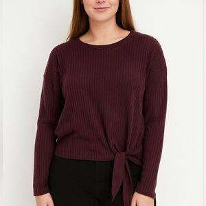 Lush purple zinfandel long sleeve top Size XS NWT